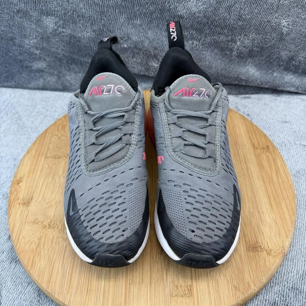 Nike Air Max 270 Shoes Boys Size 5Y Gray Pink Running Sneakers 943345-031